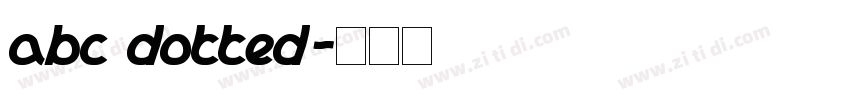 abc dotted字体转换